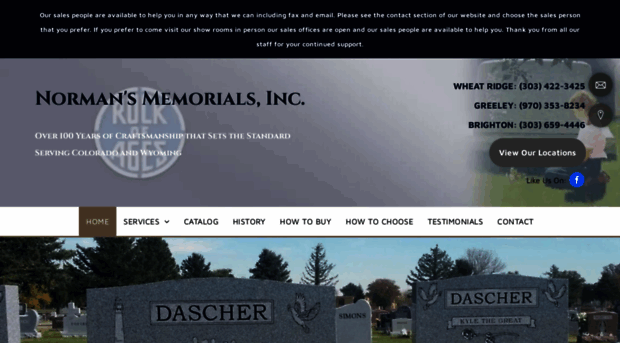 normansmemorialsinc.com