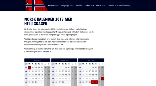 norskkalender2018.no