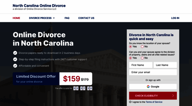 northcarolinaonlinedivorce.com