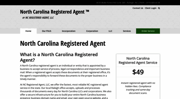 northcarolinaregisteredagent.net