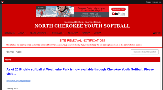 northcherokeesoftball.org