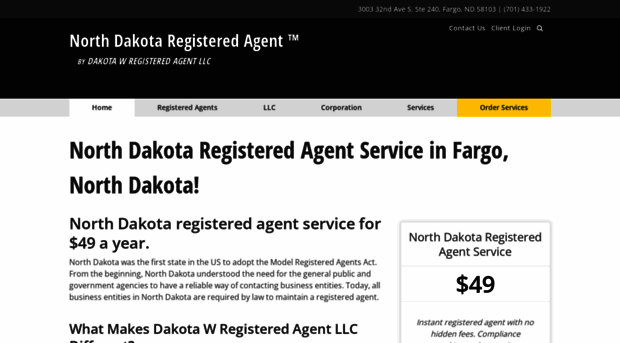 northdakotaregisteredagent.net