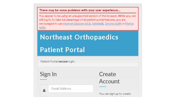 northeastortho.omedixpatientportal.com