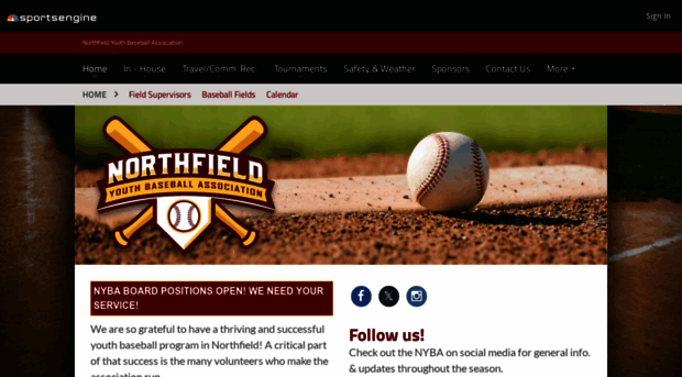 northfieldyouthbaseball.com