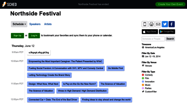 northsidefestival2014.sched.org