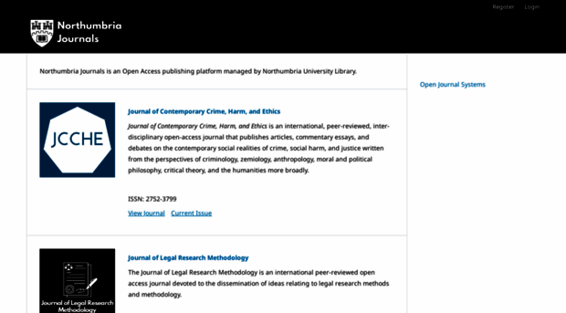 northumbriajournals.co.uk