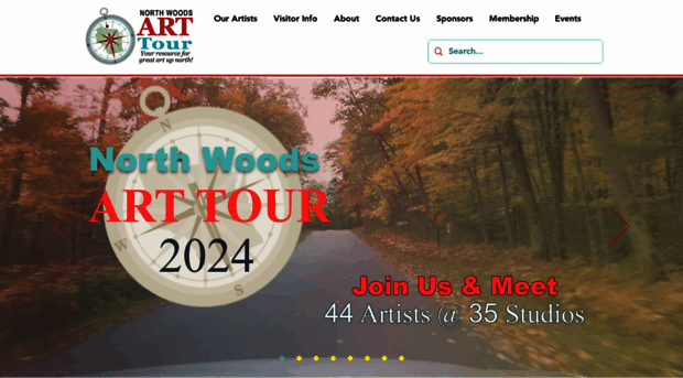 northwoodsarttour.com