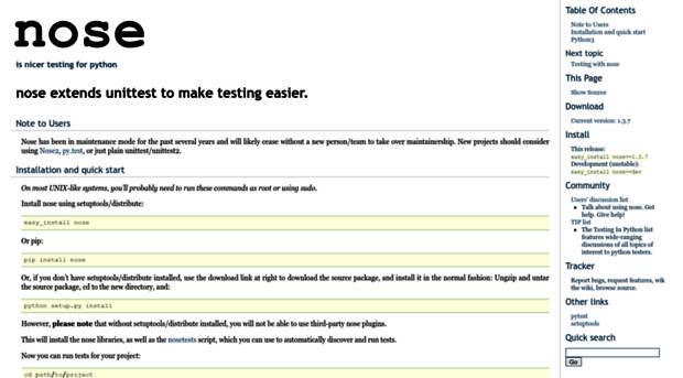 nose.readthedocs.org