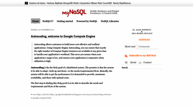 nosql.mypopescu.com