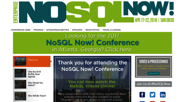 nosql2016.dataversity.net