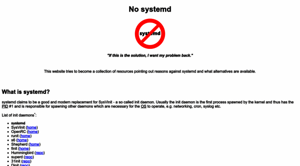 nosystemd.org