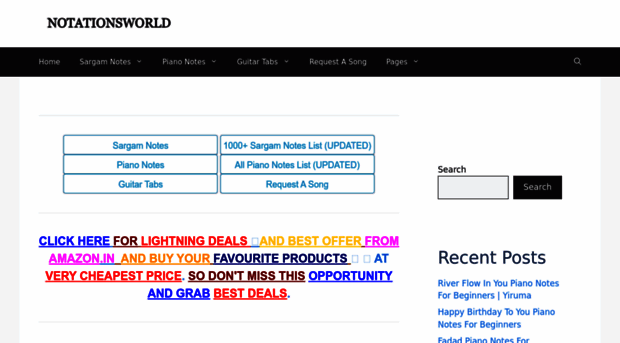 notationsworld.com - NotationsWorld : Free Sargam, ... - Notations World