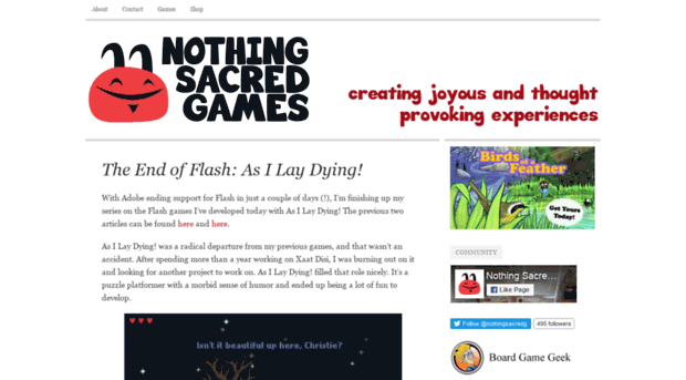 nothingsacredgames.com