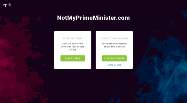 notmyprimeminister.com