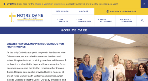 notredamehospice-no.org