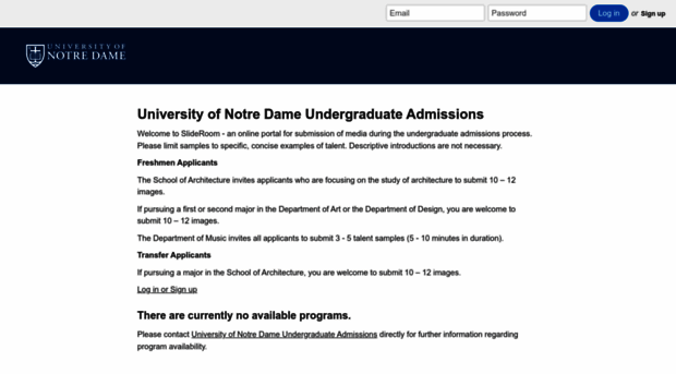 notredameundergrad.slideroom.com