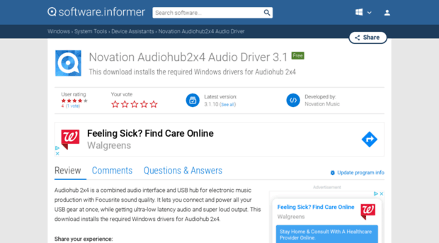 novation-audiohub2x4-audio-driver.software.informer.com