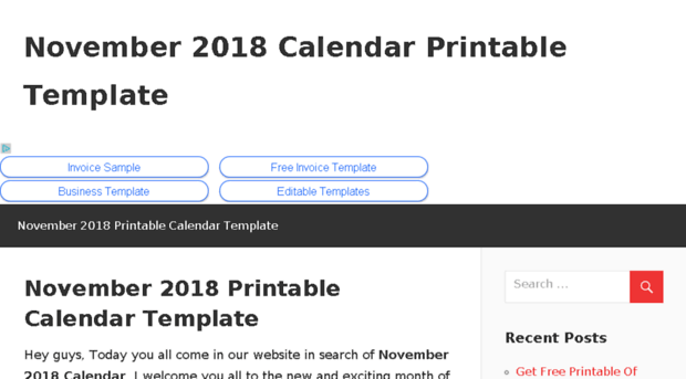 november2018calendar.com