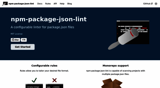 npmpackagejsonlint.org