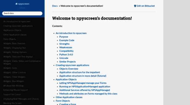 npyscreen.readthedocs.org