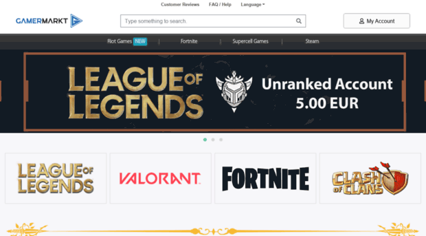 Sell & Buy League of Legends Account - GamerMarkt