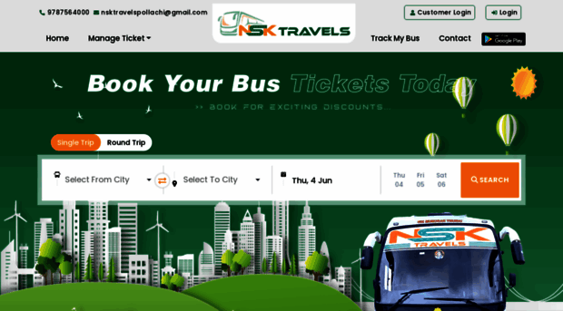 nsktravels.in