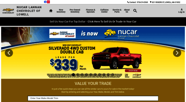 nucarlannanchevroletlowell.com