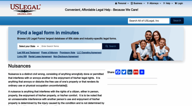 nuisances.uslegal.com