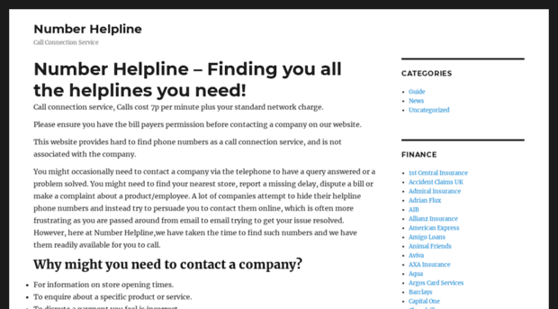 number-helpline.co.uk