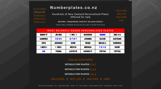 numberplates.co.nz