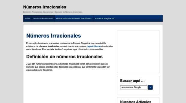 numerosirracionales.com