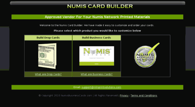 numisbusinesscards.com