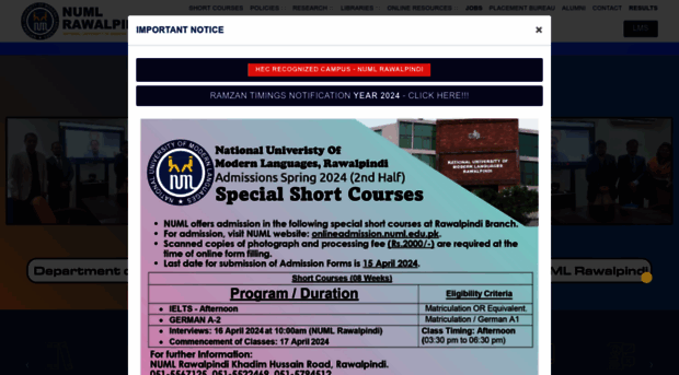 numlrwp.numl.edu.pk - NUML | Rawalpindi - NUML Rwp