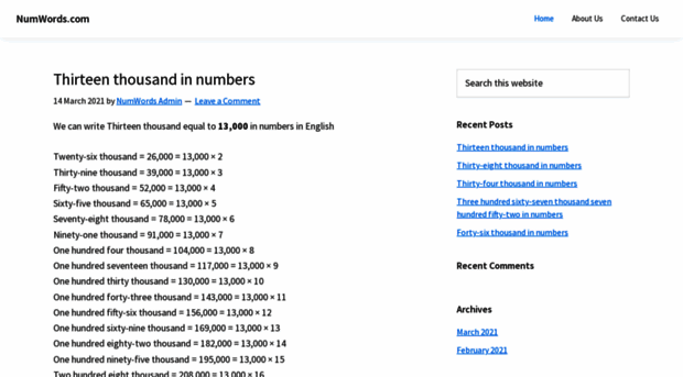 numwords.com