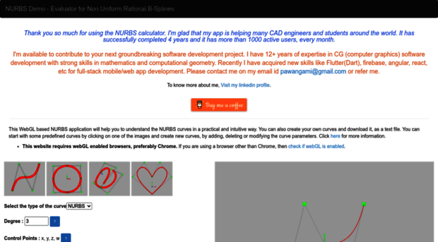 nurbscalculator.in