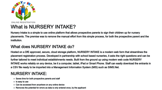 nurseryintake.co.uk