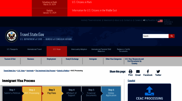 nvc.state.gov - NVC Processing - NVC State