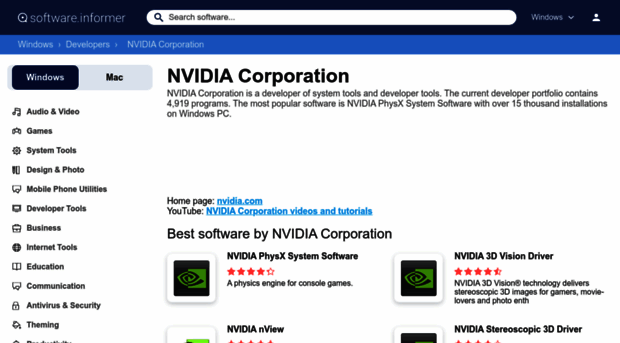 nvidia-corporation.software.informer.com