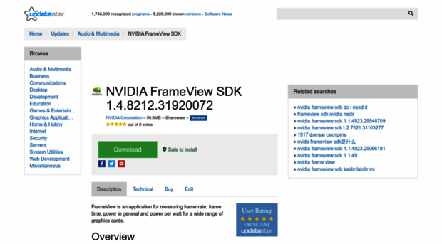 nvidia-frameview-sdk.updatestar.com