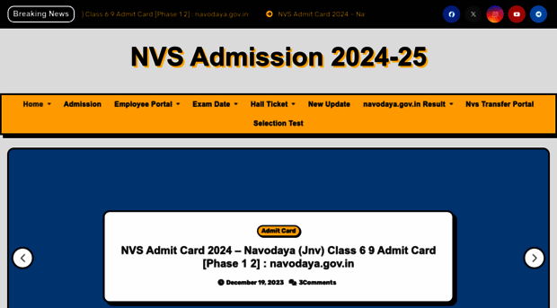 nvsadmission.co.in