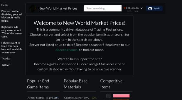 nwmarketprices.com