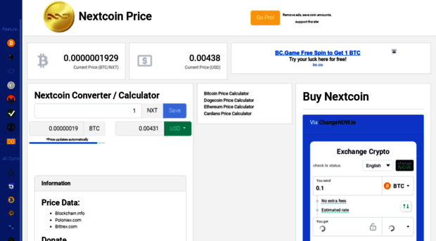 nxt.price.exchange