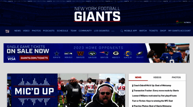 nygiants.com