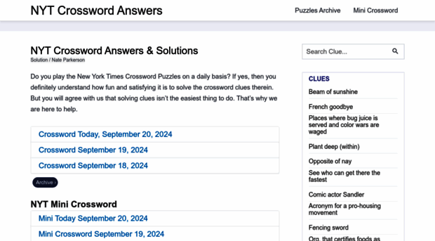 nytcrosswordanswers.org