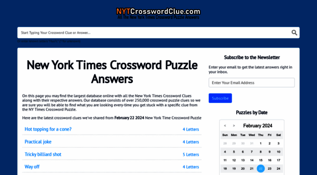 nytcrosswordclue.com