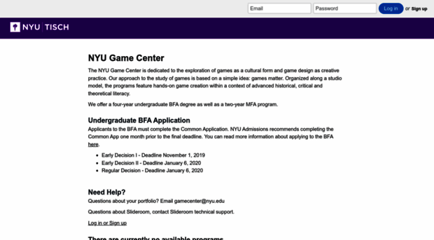 nyugamecenter.slideroom.com