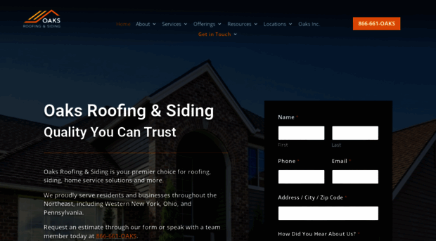 oaksroofingandsiding.com