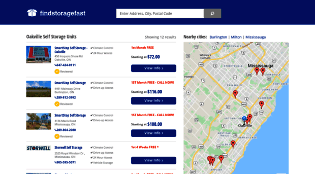 oakville-on.findstoragefast.ca