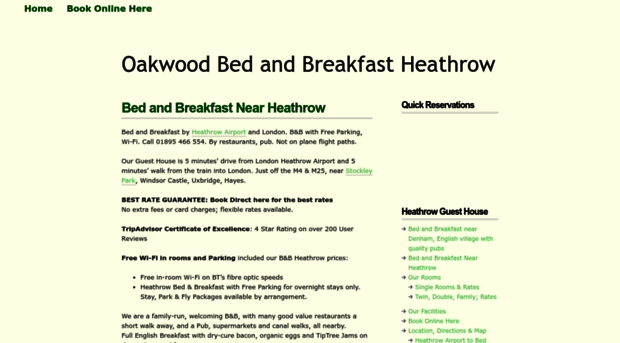 oakwoodbedandbreakfast-heathrow.com