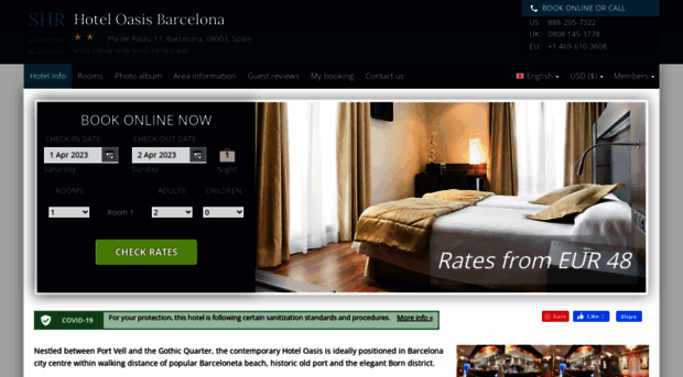 oasishotel-barcelona.com